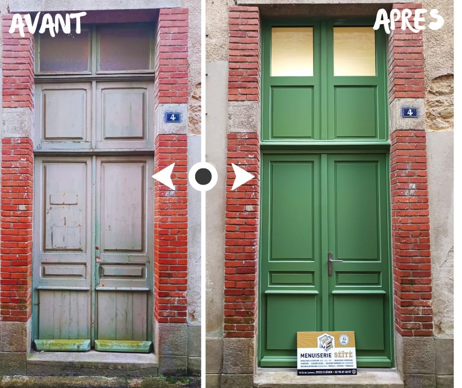 avant apres porte - menuiserie seite