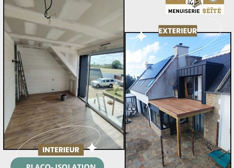 Suite du chantier : isolation et placo pour la capucine et la véranda