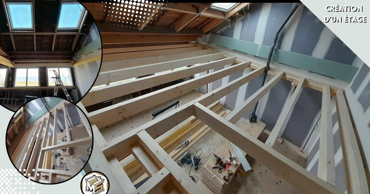 creation d'un etage en cours - menuiserie seite