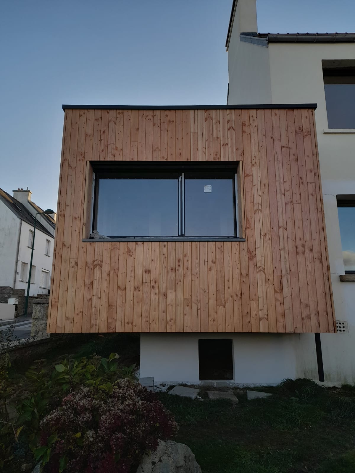 extension ossature bois - menuiserie seite