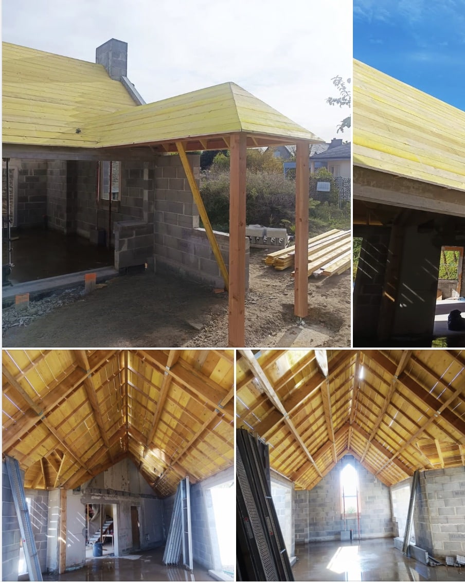 Charpente traditionnelle posée sur une extension de maison et un garage indépendant en Finistère Nord Charpente traditionnelle posée sur une extension de maison et un garage indépendant en Finistère Nord