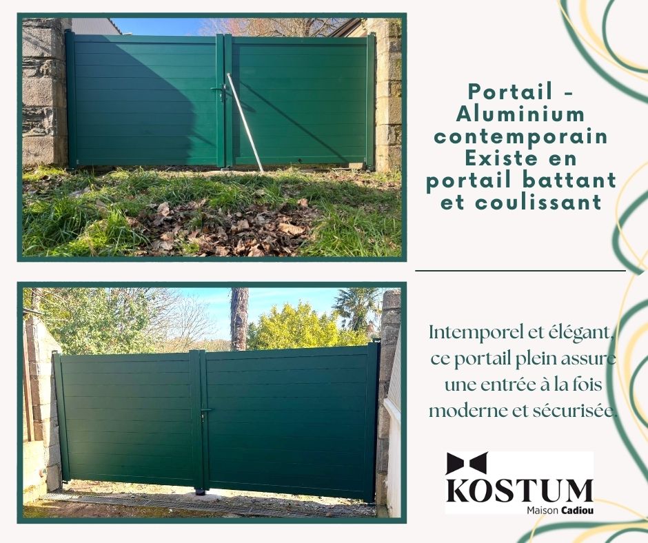 portail aluminium connecté menuiserie seité