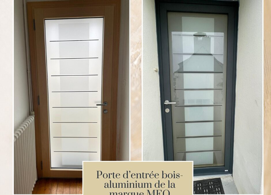Porte d&rsquo;entrée MEO bois aluminium