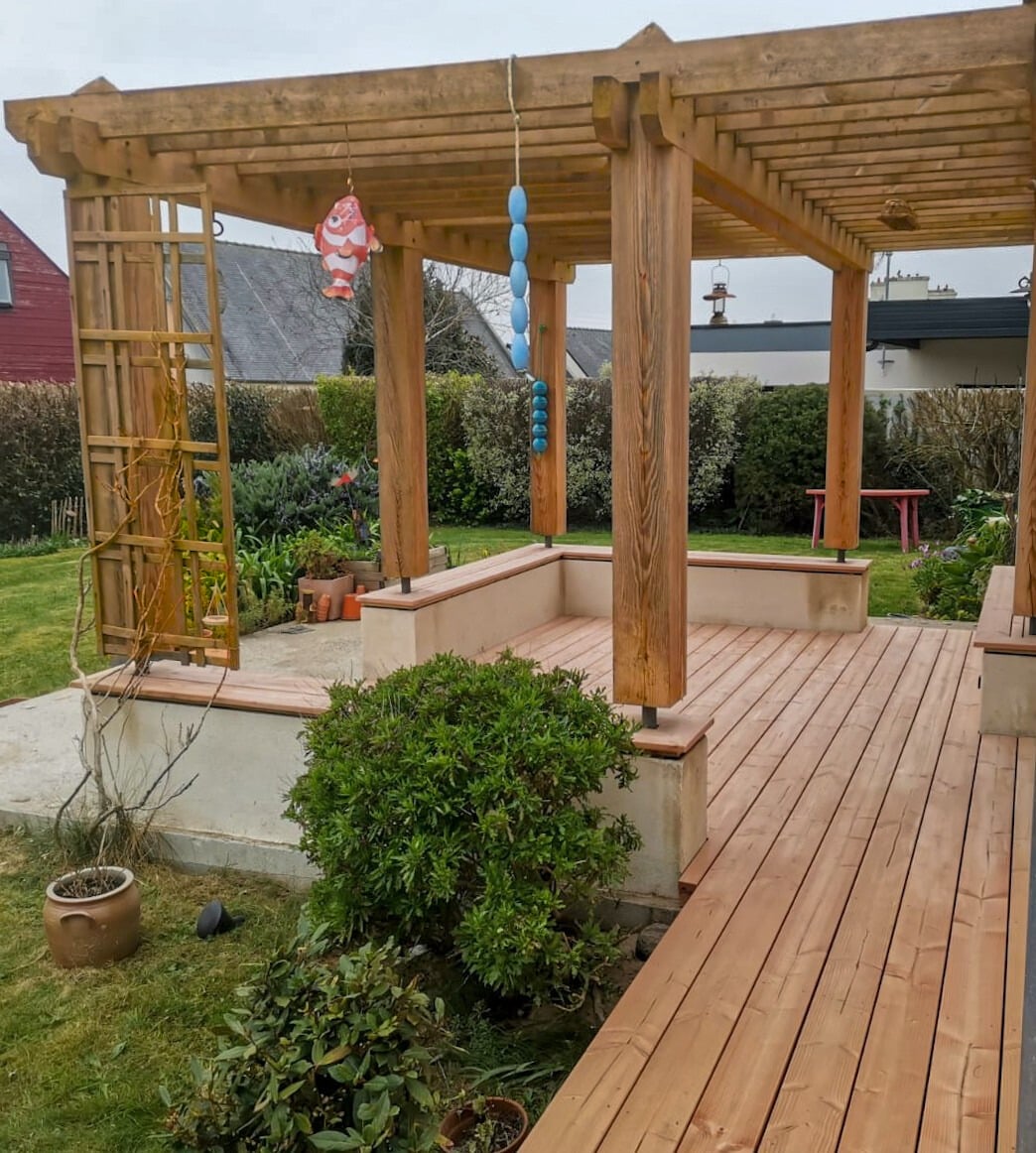 terrasse couverte - menuiserie seite