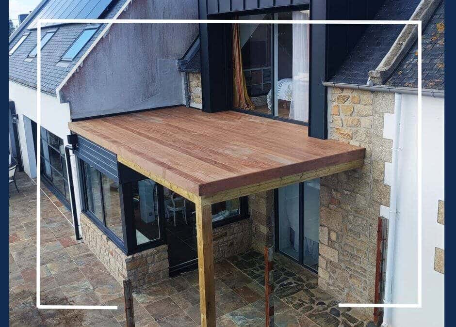 Transformation d’une maison : capucine lumineuse et terrasse en padouk à Carantec